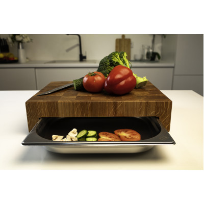 Торцева обробна дошка з дуба з гастроємністю PAV-Wood 30х40х9 см